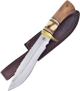 Frost Cutlery Willow Bowie Fixed Blade Torch Bone 7" Satin
