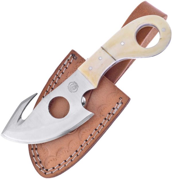 Frost Cutlery Fixed Blade White Bone Guthook Knife