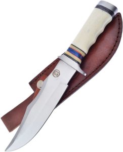 Frost Cutlery Hunter Bowie Fixed Blade - White Bone