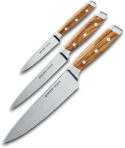 FEL830333.jpg FELIX 3pc Knife Set Olivewood Chef Utility Paring German Steel