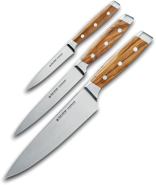 FEL830333.jpg FELIX 3pc Knife Set Olivewood Chef Utility Paring German Steel