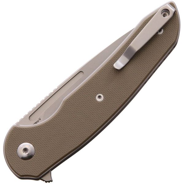 Ferrum Forge Stinger Linerlock Tan G10 Folding Knife