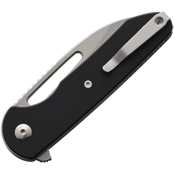 Ferrum Forge Prolix Linerlock Black Folding Knife Nitro V Steel