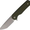 Ferrum Forge Zelex Linerlock Green G10 Tanto Knife