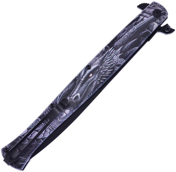 Frost Cutlery Dragon Linerlock A/O Black White