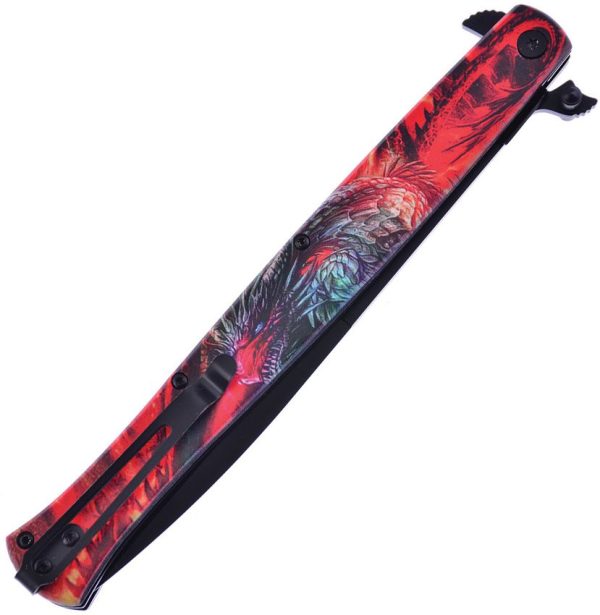 Frost Cutlery Dragon Linerlock A/O Red Black