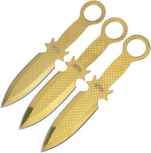 Frost Cutlery Three Piece Thrower Set Gold Titanium