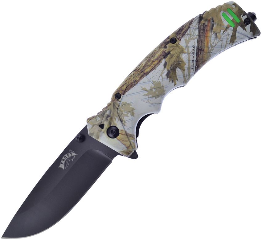 Frost Cutlery Firestarter Linerlock Folding Knife Camo 3.75"
