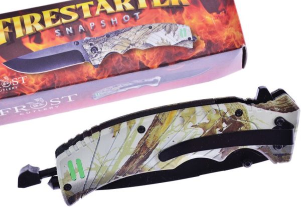 Frost Cutlery Firestarter Linerlock A/O Camo
