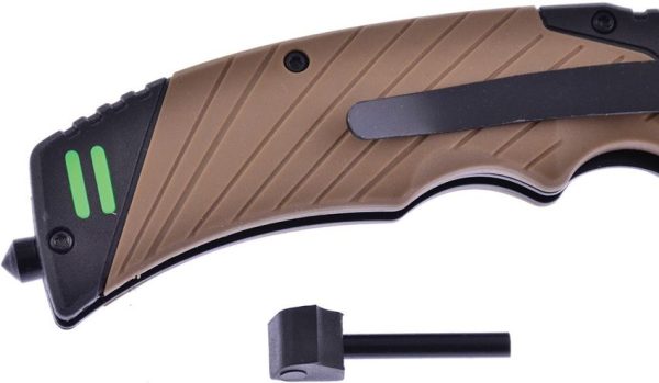 Frost Cutlery Firestarter Linerlock A/O Desert Tan