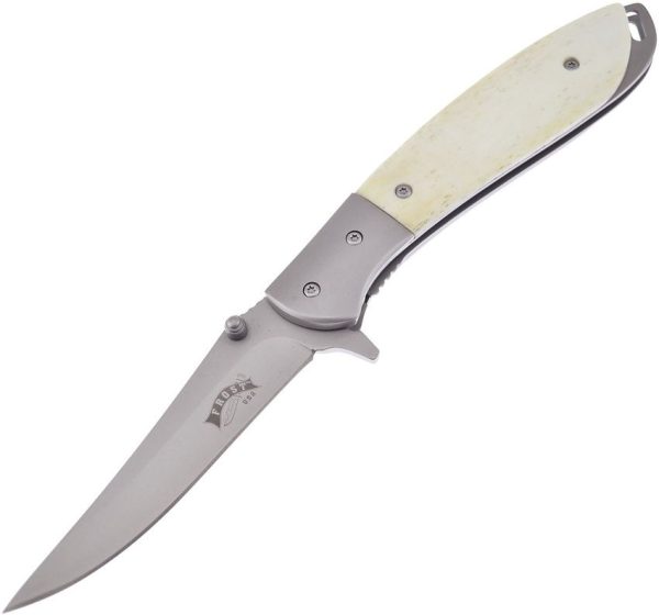 Frost Cutlery Linerlock White Bone A/O Satin