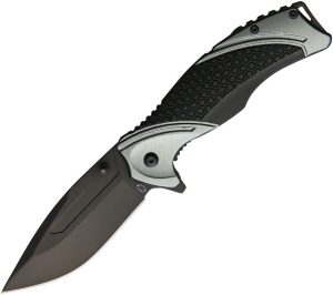FFC61GB.jpg Frost Cutlery Avenger Linerlock A/O - Black Aluminum