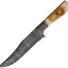 FH Knives Damascus Fixed Blade Bone Handle Full Tang