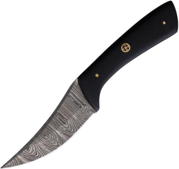 FH Knives Damascus Upswept Fixed Blade Micarta