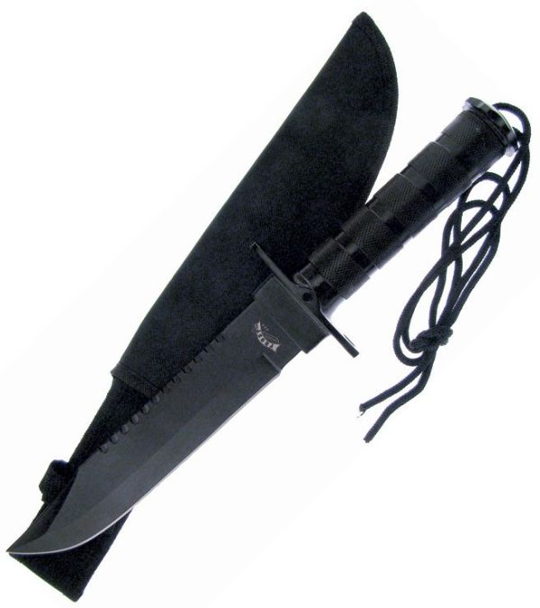 Frost Cutlery Survival Knife Black Clip Point