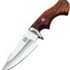 FH Knives Fixed Blade Brown Wood 5" Satin Stainless