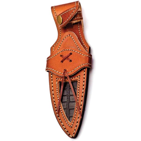 FH Knives Fixed Blade Brown Wood 5" Satin Stainless