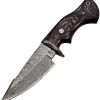 FH Knives Fixed Blade Damascus Gray 5" Damascus Steel Knife