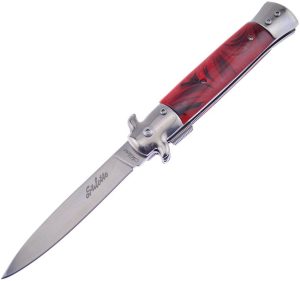 Frost Cutlery Italian Stiletto Milano Linerlock Red Black