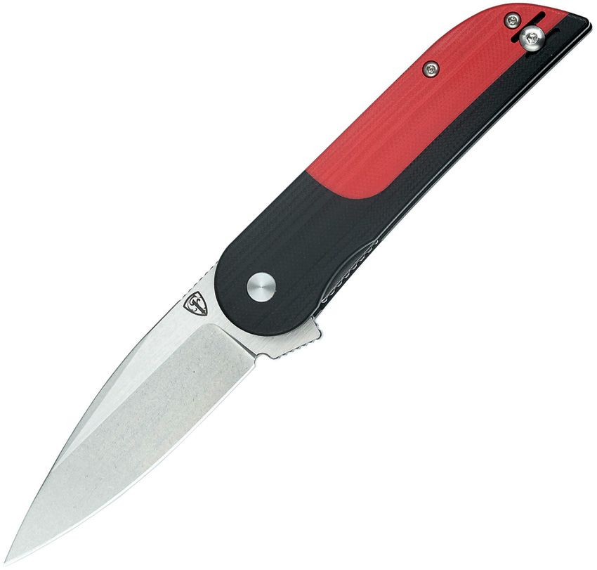 FINCH Devil's Finger Linerlock Folding Knife 3.13" 14C28N Black/Red