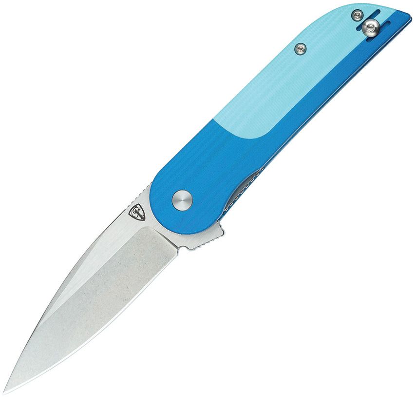 Finch Devil's Finger Linerlock Folding Knife 3.13" 14C28N Blue