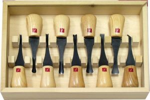 FLEXFR405.jpg Flexcut Deluxe Palm Set 9pc High Carbon Steel Wood Carving Tools