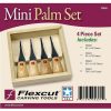 Flexcut Mini-Palm 4 Piece Carving Set High Carbon Steel Wood Handle