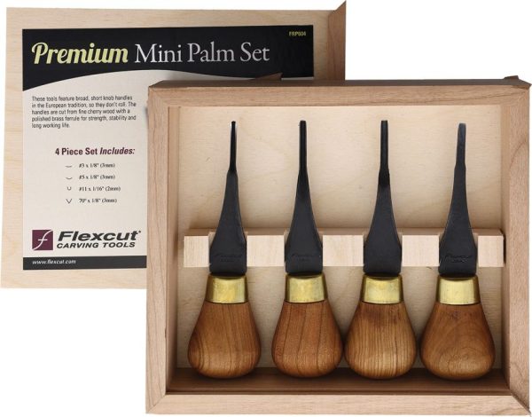Flexcut Premium Mini-Palm Carving Set - 4 Tools