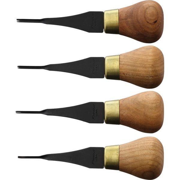 Flexcut Premium Micro-Palm Set Cherry Wood Carving Tools