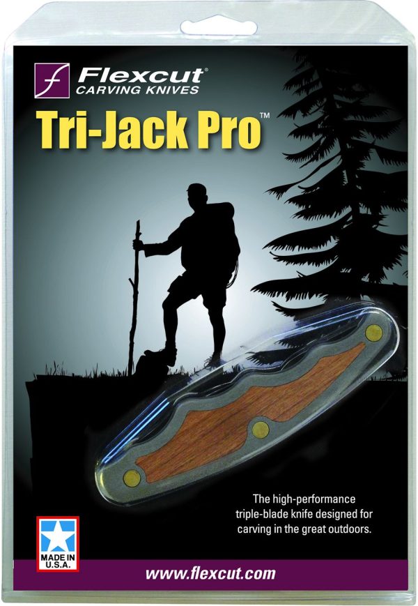 Flexcut Tri-Jack Pro 3 Blade Wood Carving Multi Tool USA Made