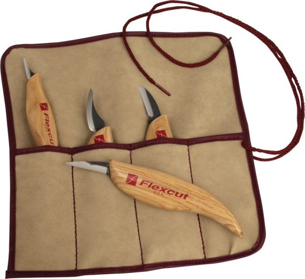 Flexcut 4 Piece Carving Knife Set High Carbon Steel Wood Carving