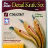 Flexcut Slim Handle Detail Knife Set 4pc High Carbon Steel Wood Carving