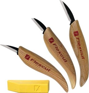 FLEXKN500.jpg Flexcut Knife Starter Set 4pc Wood Carving High Carbon Steel