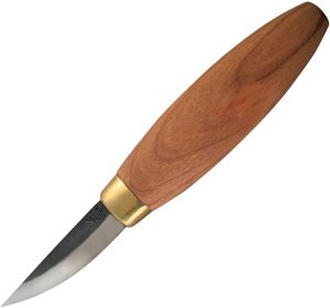 Flexcut Stub Sloyd Knife Cherry Wood Brass Ferrule
