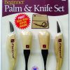 Flexcut Beginner Palm and Knife Set 4-Piece Wood Carving Tools