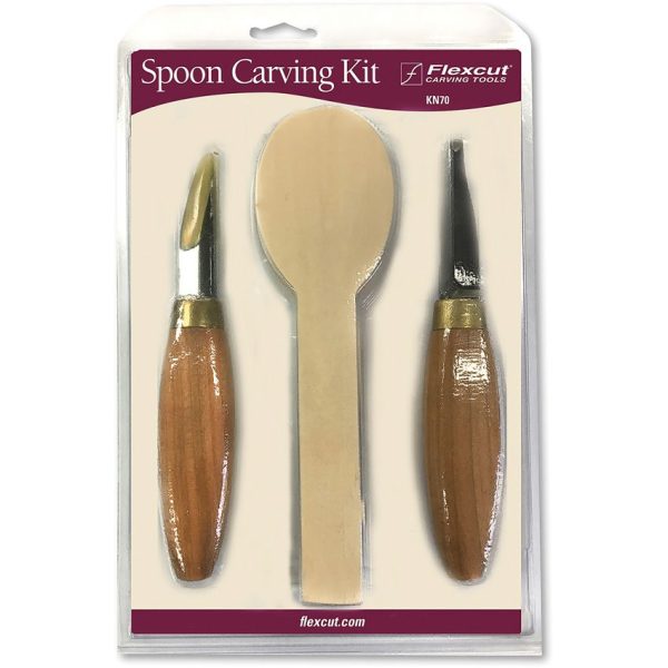 FLEXKN70_add_01.jpg Flexcut Spoon Carving Kit Cherry Wood Handle Basswood Blank