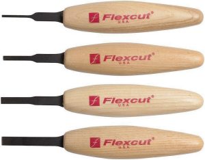 FLEXMT100.jpg Flexcut Chisel Micro Tool Set 4-Piece Detail Work Carving