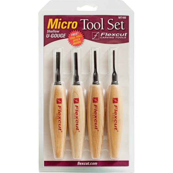 FLEXMT400_add_01.jpg Flexcut Shallow U-Gouge Micro Tool Set 4pc Carbon Steel