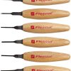 Flexcut Mixed Profile Micro Tool Set 6pc Carbon Steel Wood Handle