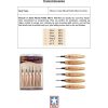 Flexcut Mixed Profile Micro Tool Set 6pc Carbon Steel Wood Handle
