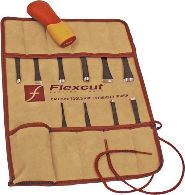 Flexcut Eleven Piece Craft Carver Set High Carbon Steel Wood Carving
