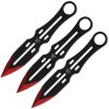 Falcon Throwing Knife Set Red - 7.5 inches One-Piece