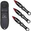 Falcon Throwing Knife Set Red - 7.5 inches One-Piece