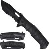 Falcon Linerlock A/O Black - 3.5 inch Tanto Blade