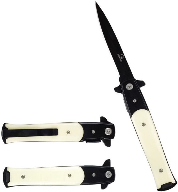 Falcon Linerlock A/O Faux Ivory - 4 inch Blade
