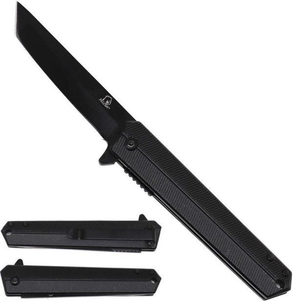Falcon Linerlock A/O Black - 3.75 inch Tanto