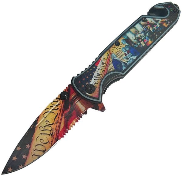 Falcon Linerlock A/O We The People Assisted Knife
