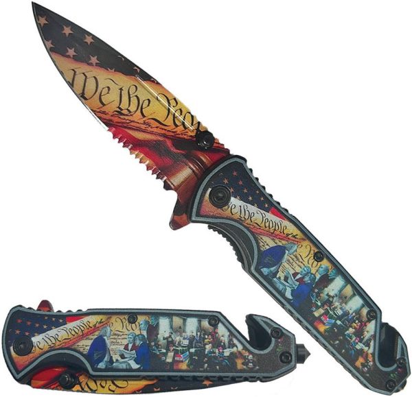 Falcon Linerlock A/O We The People Assisted Knife