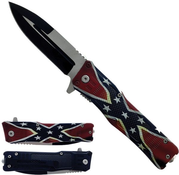 Falcon Linerlock A/O Flag Two-Tone Assisted Knife