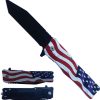 Falcon Linerlock US Flag A/O Tanto Assisted Knife